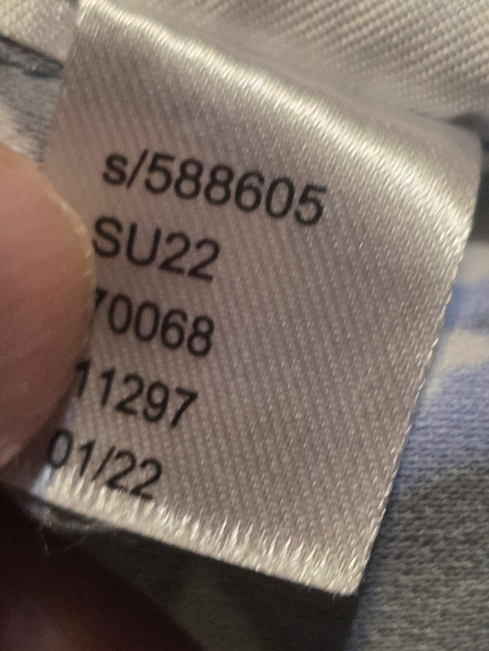 Loft Outlet Floral Smocked Dress Gray & Blue Size XS - Picture 10 of 10